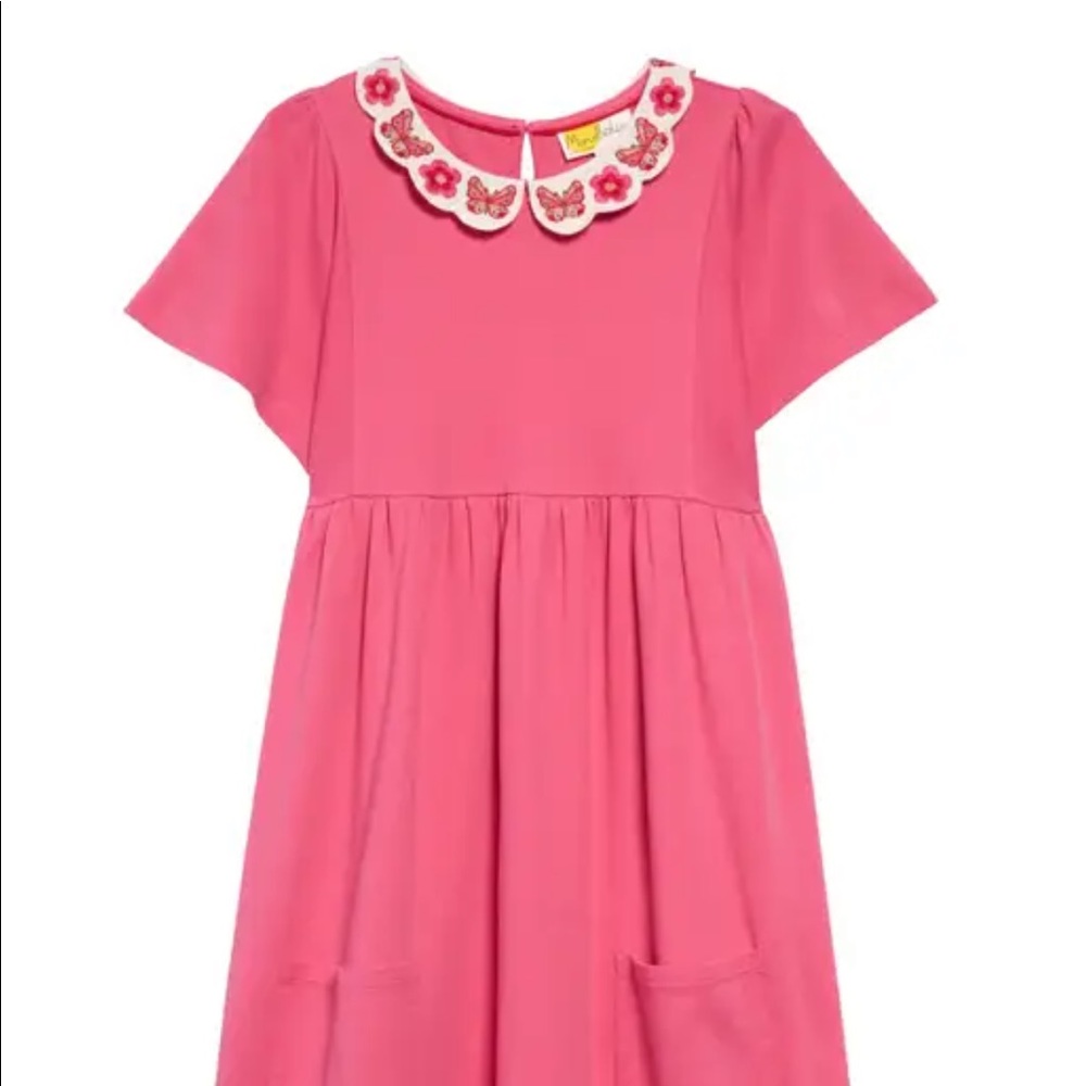 Mini Boden 2-3Y embroidered collar dress